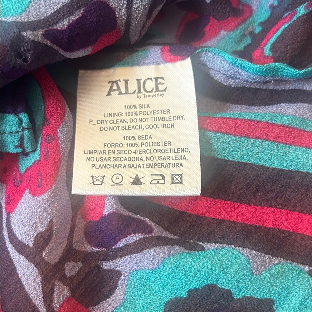Alice By Temperley Floral Blouse Size 4 - Picture 5 of 8